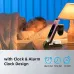 4-in-1 Foldable Alarm Clock 15W Wireless Charger Phone Bracket Fast Wireless Charging Stand for iPhone 17 17 Pro 16 Pro Max 15 14 13 for Huawei Mate XTs for Xiaomi 17pro for Samsung Galaxy S25 Ultra Apple Watch for Airpods
