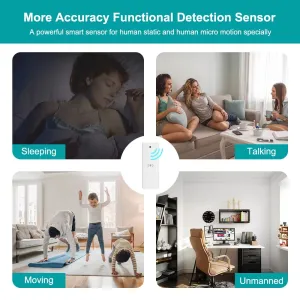 Tuya Zigbe3.0 Mmwave Radar Human Sensor Smart Presence Detector Distance Light Sensor for Smart Home Automation