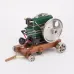 OKMO 1/8 Scale 3.6CC Mini Vintage Single Cylinder Four-Stroke ICE Working Gasoline Engine Model w/ Trailer Ready to Run 1140