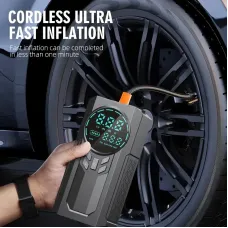 3 In 1 Portable 12V Car Jump Starter Power Bank Air Compressor Cordless Electric Car Air Pump With Emergency Start Power Supply