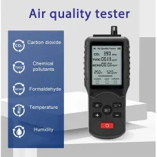 JD-3002 Air Quality Detector CO2 HCHO TVOC Temperature Humidity Measuring Device CO2 Meter Multifunctional Air Quality Analyzer