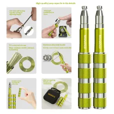 MOGOLPortable Adjustable Telescopic Non-slip Wire Fitness Jump Rope with Retractable Handle for Professional Sports Training