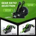 Heavy Duty 3500lbs Boat Trailer Winch with 33ft Green Strap  Manual Winch Handle Dual Gear 4 1/8 1 Ratio for Boats Jet Skis Marine