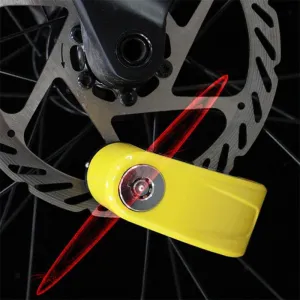 Bike Alarm Disc Brake Lock Security Anti-theft Type-Rechargeable Large Capacity Battery Waterproof Aluminum Alloy Wheel Lock with 110dB Horn for Motorcycle Scooter