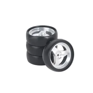 4PCS LDRC LD1801 LD1802 LD1803 LD1804 1/18 RC Car Upgraded Parts Drift Tires Metal Wheel Rims/Racing Tyres Vehicles Models Spare Accessories