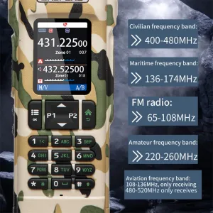 Baofeng BF-UV32 GPS Walkie Talkie 10W Long Range Multi Band Bluetooth App 1000 Channels USB-C EU Charge Portable 2-Way Radio