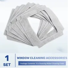 6pcs Window Cleaning Robot Mop Cloth Cleaning Cloth Towel Dusting Cloth for LIECTROUX YW910