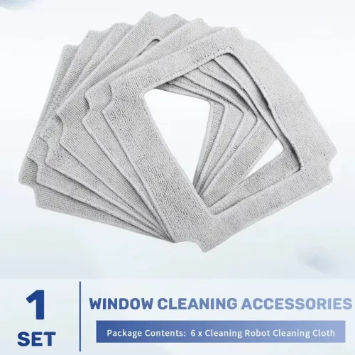 6pcs Window Cleaning Robot Mop Cloth Cleaning Cloth Towel Dusting Cloth for LIECTROUX YW910
