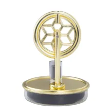 K311 Golden Mini Low Temperature Stirling Engine Model Aluminum Alloy Difference Steam Power Piston Physics Experiment Science Discovery Production Invention Desktop Decorations Collection Toys