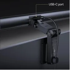 Baseus Asymmetric Light Source Magnetic Monitor Light Bar Desk Lamp Stepless Touch Dimming USB Hanging Light LED Monitor Light Reading Light for Learning Work