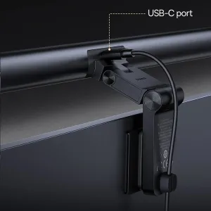Baseus Asymmetric Light Source Magnetic Monitor Light Bar Desk Lamp Stepless Touch Dimming USB Hanging Light LED Monitor Light Reading Light for Learning Work