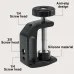 Universal C Clamp Adjustable Black Aluminum Alloy 1/4 3/8 Thread Hole Anti Slip Design Desk Mount Holder LCD Monitor Camera Accessories