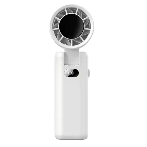 Handheld Fan Mini Fan with Digital Display 180 Folding Multi-Angle Air Supply USB Fan 3600mAh High Speed Fan