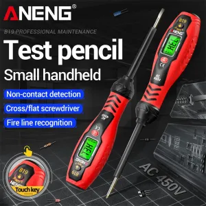 ANENG B19 Voltage Tester Pen Non Contact AC Voltage Detection 30-1000V Digital Display Multi Functional Insulated Handle Screwdriver Electrical Diagnostic Tool