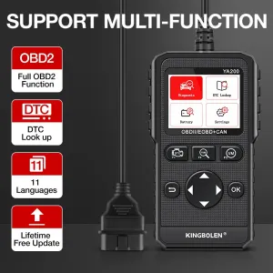 KINGBOLEN YA200 Car Engine Diagnostic Tool Professional Check Engine Light OBD2 Scanner Diagnostic Machine For All Cars Engine DTC
