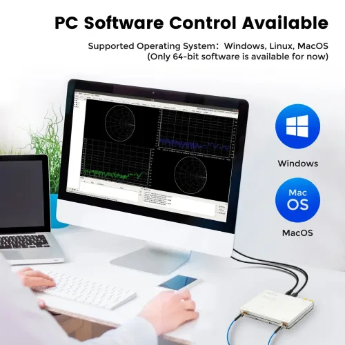 LibreVNA 100kHz-6GHz Vector Network Analyzer Professional USB Based VNA Full 2-Port Antenna Analyzer External Reference