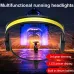 Bikight LED+COB 3 Modes COB Running Headlamp USB Rechargeable Power Dispaly Waterproof Headlight Head Torch for Camping Dog Walking Fishing Hiking Search Light