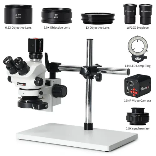 MUSTOOL 21MP 4K 1080P HDMI Video Camera Simul-Focal 3.5X-100X Continuous Zoom Stereo Trinocular Microscope CTV Adapter Barlow Lens