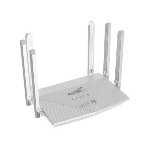 wr900 4G LTE WiFi 6 Router with SIM Card Slot 6 high-gain Antennas 4 gigabit Ports 300Mbps High-Speed Wireless plug and play for Home Office