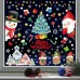 Christmas Static Window Stickers Festive Holiday Decoration Decals Hand-Painted Santa Claus Christmas Tree Stickers Christmas Holiday Decoration Stickers
