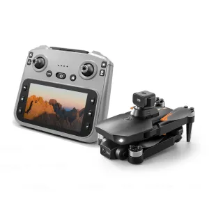 PJC RG708 MAX GPS 5G Repeater Digital FPV with 4.5inch LCD Screen Controller 1080P HD Dual Camera 2-Axis Gimbal 360 Obstacle Avoidance Brushless Foldable RC Drone Quadcopter RTF