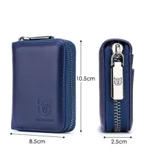 BULLCAPTAIN Genuine Leather Wallet for Men Multi Card Slot ID & Credit Card Bag Rfid Protection Card Holder Multifunctional Coin Purse Mens Business Wallet