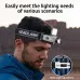 COB+ LESensor Headlamp Clip Cap Light USB Rechargeable Head Flashlight Built-in Battery for Fishing Camping