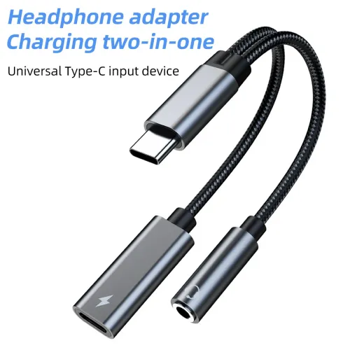 USB Type C to 3.5mm Jack Aux Audio Earphone Adapter PD 60W Fast Charging Usb-C OTG Converter for Huawei for Samsung S21 Ultra Xiaomi