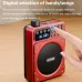 Amoi X03 Mini Digital FM Radio Wireless bluetooth Speaker with Knob Dual Magnetic Speakers 1200mAh Battery Support TF Card USB Disk 3.5mm Wired Playback Portable Speakers