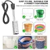 220V Immersion Water Heater 3000W Hot Tub Water Heater with Stainless Steel Shield and Hanging Head for Inflatable Pool Heater Home Tank Travel Winter Kids Pool