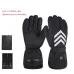Heated Motorcycle Gloves Winter Snowmobile Skiing Gloves with Reflective Safety Stripe Design for Outdoor Warm Windproof Cycling
