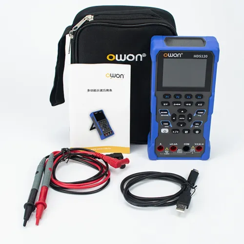 OWON HDS120 Digital Multimeter Oscilloscope 1MHz Analog Bandwidth High Accuracy 2.8inch LCD 1000V DC Voltage Measurement Current Resistance Tester