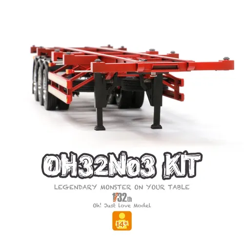 Orlandoo Hunter OH32N03 DIY KIT 1/32 RC Car Trailer Container Skeleton Unassembled Uncolored Mini Truck Vehicles Models Toys