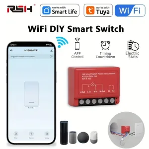 Tuya WiFi bluetooth Smart Breaker with Power Measurement for Smart Life APP Remote Control Current Protector for Google Alexa