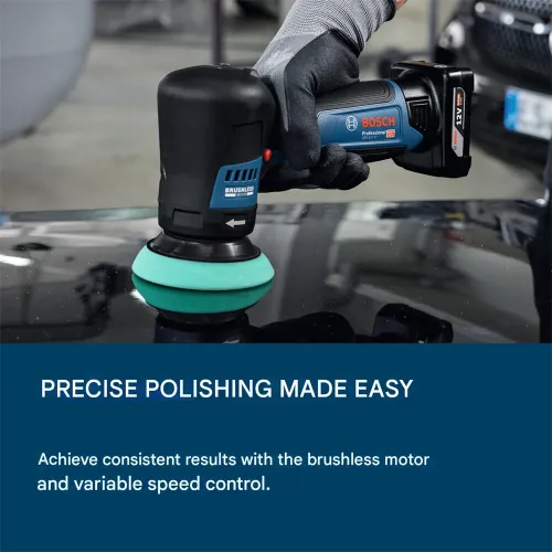 GPO 12V-77 Professional Polisher 12V Brushless Motor 77mm Backing Pad