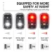WESBIKING Mini Portable Bike Taillight 4 Light Modes USB Rechargeable 180 Wide Angle PX5 Waterproof White Red Warning Bicycle Back Light for Cycling Running Hiking