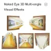 Naked Eye 3D Visual LED Wall Art with LED Lights with Stand Night Light with 3 Lighting Effects Wall Mounted Atmosphere Light for Living Room