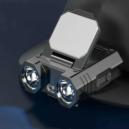 Mini Rechargeable Head Lamp XPHat Clip Light Stepless Dimming Rechargeable LEHeadl Light for Camping Night Cycling Emergencies