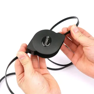 ORICO PUG-LGC6 2M Retractable Ethernet Cable Portable LAN Internet Network Cable 1000Mbps CAT-6 Network Cables for Laptop Router
