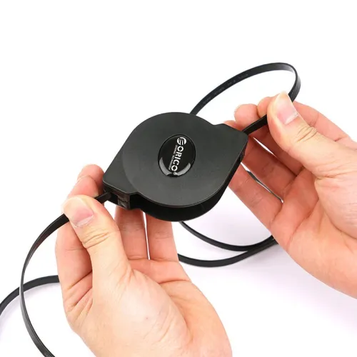 ORICO PUG-LGC6 2M Retractable Ethernet Cable Portable LAN Internet Network Cable 1000Mbps CAT-6 Network Cables for Laptop Router