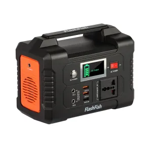 UDirect FlashFish E200 200W 40800mAh Portable Power Generator Solar Power Station with 110V AOutlet/2 DPorts/3 USB Ports