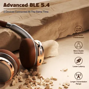 Weofly Nova bluetooth 5.4 Headset Wireless Headphone ANC ENC Noise Cancelling 40mm Dynamic Driver 58H Playback Hands-free Call Portable On-ear Headphones