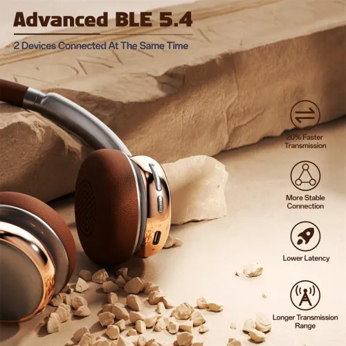 Weofly Nova bluetooth 5.4 Headset Wireless Headphone ANC ENC Noise Cancelling 40mm Dynamic Driver 58H Playback Hands-free Call Portable On-ear Headphones