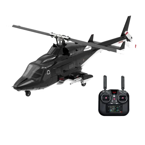 Eachine E188S AirWolf 2.4G 9CH 6G GPS Optical Flow Localization LiDAR TOF Altitude Hold Dual Brushless Motor 1:34 Scale Flybarless RC Helicopter RTF With Aluminum Box