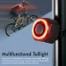 BIKIGHSmart Brake Sensing Bike Taillight 700mAh Battery Alarm Rear Light 4 Light Modes USB-Rechargeable IP65 Waterproof Bicycle Rear Light with 110dB Horn Wireless Remote