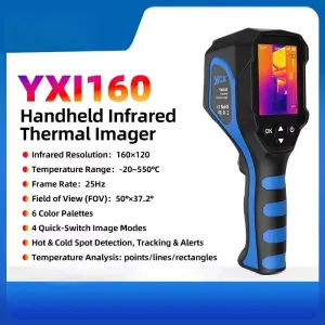 YXI160 Thermal Imaging Camera Handheld High Resolution Infrared Sensor 160x120 Wide Temperature Range Rechargeable Battery Long Working Time
