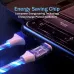 3 in 1 Glowing Cable LED Light USB to Type-C/Micro/iP Cable Fast Charging 1M Long for iPhone 14 Pro for iPad Pro for Huawei P50 for ViVo Y70s for Xiaomi Mi 13