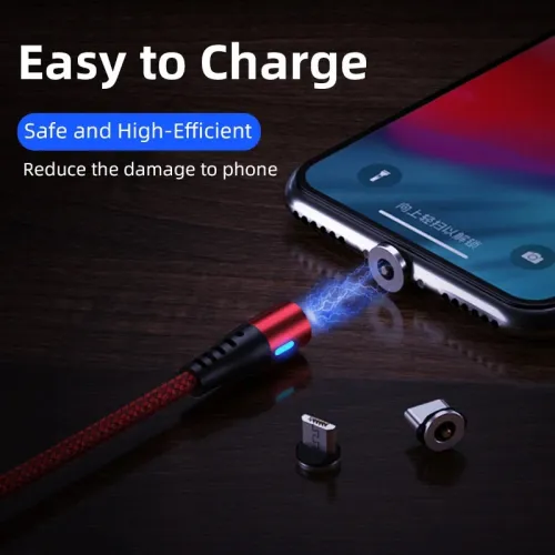 2.1A USB-A to iP/Micro/Type-C Magnetic Cable Fast Charging Copper Core Line 1M/2M Long for iPhone 15 14 13 for Samsung Galaxy S24 for Xiaomi Civi4 Pro for Huawei Pura70 Ultra