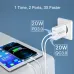 PD20W 2-Port USB PD Charger Dual 20W USB-C PD3.0 QC3.0 Fast Charging Wall Charger Adapter EU Plug for iPhone 12 13 14 14 Pro Max for Huawei Mate50 for Redmi K60 for Samsung Galaxy S22