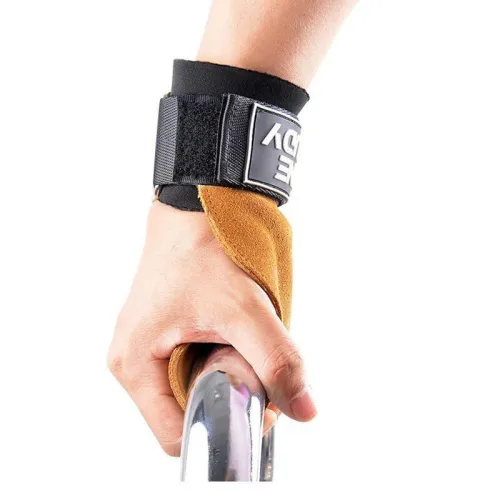 4mm Thickness Fitness Enhance Hand Support Cowhide Soft Material Anti-skid Push-pull Back Auxiliary Horizontal Bar for Gym Strength Training